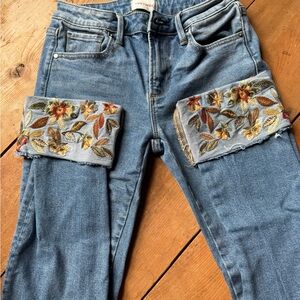 Driftwood "Colette" Embroidered Jeans – Boho Chic!